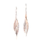 Sterling Silver and Rose gold plated Twist Dangle Earrings Sterling Silver and Rose gold plated Twist Dangle Earrings